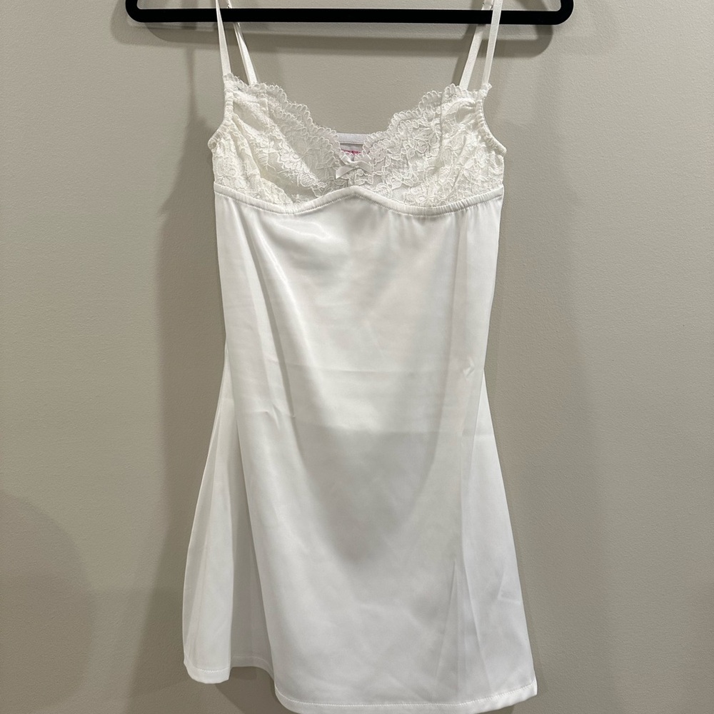 Edikted white lace mini dress